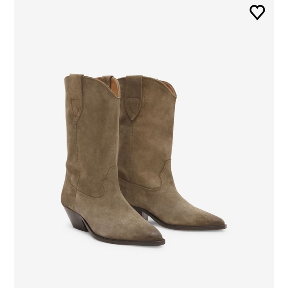 Isabel Marant new never worn Duerto taupe suede cowboy boots size 39 .
